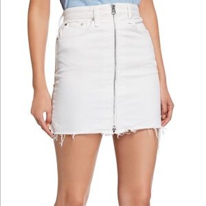 Rag & Bone
Anna Zip-Front Frayed Mini Skirt